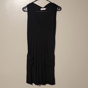 Calvin Klein Mini‎ V Neck Sleeveless Dress Black Womens Size 2